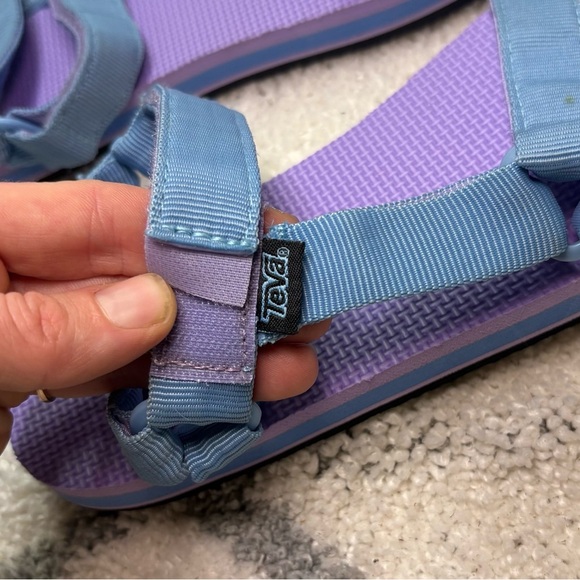 NWT Teva Original Universal Junior Sandals Purple Blue Youth Size 6 Eva Sole - Picture 5 of 9